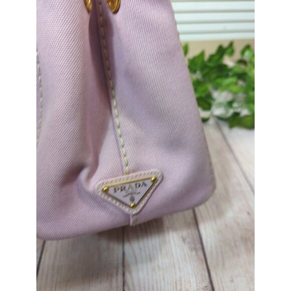 PRADA 1BG439 CANAPA 2Way Hand Bag ALABASTRO Light Pink WITH STRAP - Picture 5 of 15